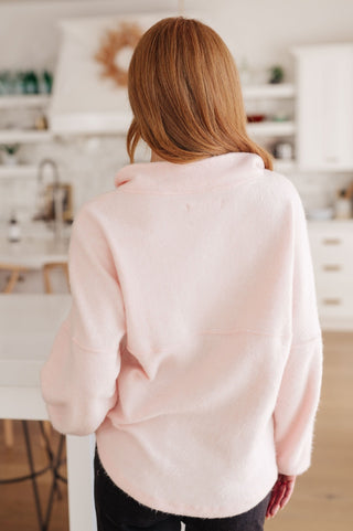 Cozy Moment 1/2 Zip Pullover in Blush-[option4]-[option5]-[option6]-[option7]-[option8]-Womens-Clothing-Shop