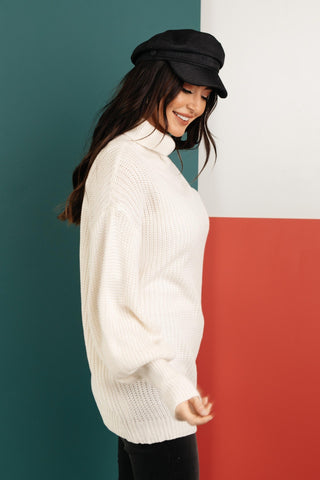 Cream Colored Classic Knit Sweater-[option4]-[option5]-[option6]-[option7]-[option8]-Womens-Clothing-Shop