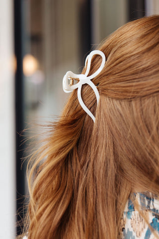 Delicate Bow Claw Clip in White-OS-[option4]-[option5]-[option6]-[option7]-[option8]-Womens-Clothing-Shop