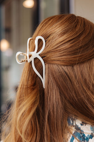 Delicate Bow Claw Clip in White-OS-[option4]-[option5]-[option6]-[option7]-[option8]-Womens-Clothing-Shop