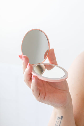 Double Take LED Compact Mirror in Pink-OS-[option4]-[option5]-[option6]-[option7]-[option8]-Womens-Clothing-Shop