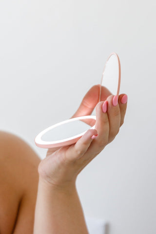 Double Take LED Compact Mirror in Pink-OS-[option4]-[option5]-[option6]-[option7]-[option8]-Womens-Clothing-Shop