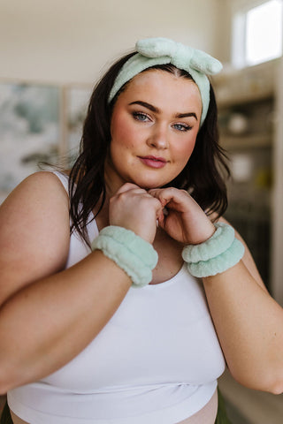 Effortless Days Stretchy Headband & Wristband Set in Sage-OS-[option4]-[option5]-[option6]-[option7]-[option8]-Womens-Clothing-Shop