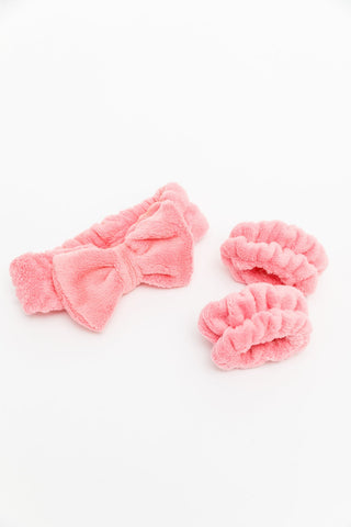 Effortless Days Stretchy Headband & Wristband Set in Watermelon-OS-[option4]-[option5]-[option6]-[option7]-[option8]-Womens-Clothing-Shop