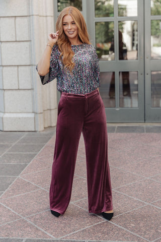 High Society Velvet Wide Leg Trousers-[option4]-[option5]-[option6]-[option7]-[option8]-Womens-Clothing-Shop