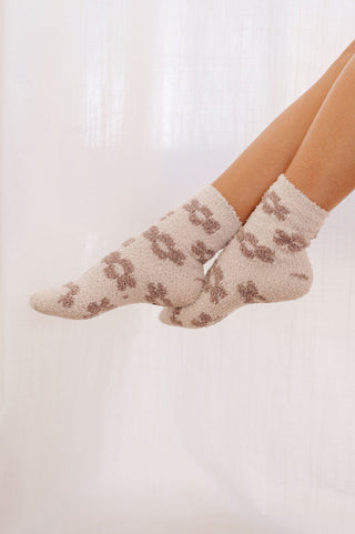 Flower Power Plush Socks 3 Pack-OS-[option4]-[option5]-[option6]-[option7]-[option8]-Womens-Clothing-Shop