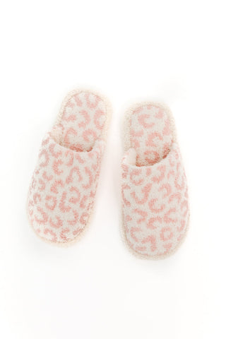 Fuzziest Feet Animal Print Slippers In Pink-[option4]-[option5]-[option6]-[option7]-[option8]-Womens-Clothing-Shop