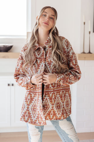 Gather Round Aztec Shacket-[option4]-[option5]-[option6]-[option7]-[option8]-Womens-Clothing-Shop