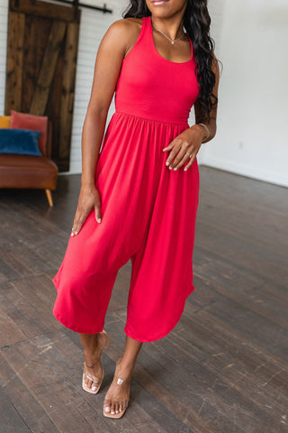 Good Idea Jumpsuit in Red-[option4]-[option5]-[option6]-[option7]-[option8]-Womens-Clothing-Shop