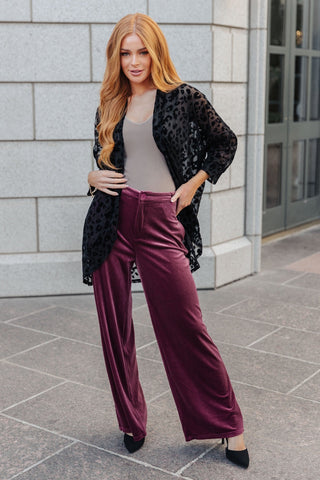 High Society Velvet Wide Leg Trousers-[option4]-[option5]-[option6]-[option7]-[option8]-Womens-Clothing-Shop