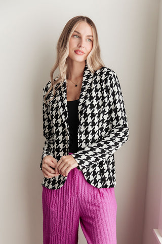 Home Base Houndstooth Blazer-[option4]-[option5]-[option6]-[option7]-[option8]-Womens-Clothing-Shop