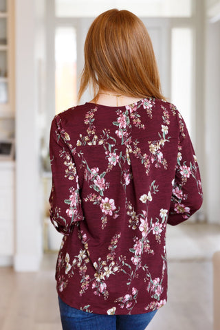 Hometown Classic Top in Wine Floral-[option4]-[option5]-[option6]-[option7]-[option8]-Womens-Clothing-Shop