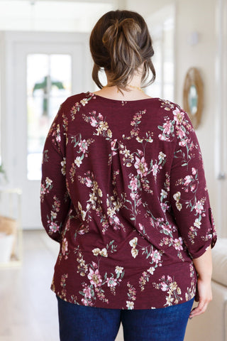 Hometown Classic Top in Wine Floral-[option4]-[option5]-[option6]-[option7]-[option8]-Womens-Clothing-Shop