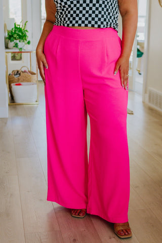 I Love These High Rise Wide Leg Pants in Hot Pink-[option4]-[option5]-[option6]-[option7]-[option8]-Womens-Clothing-Shop