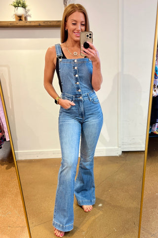 Izzy Control Top Retro Flare Overalls-[option4]-[option5]-[option6]-[option7]-[option8]-Womens-Clothing-Shop