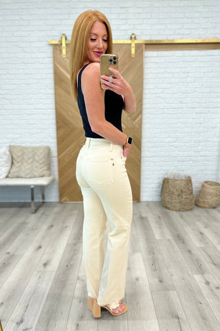 Alice High Rise Over Dyed 90's Straight Jeans in Light Khaki-[option4]-[option5]-[option6]-[option7]-[option8]-Womens-Clothing-Shop