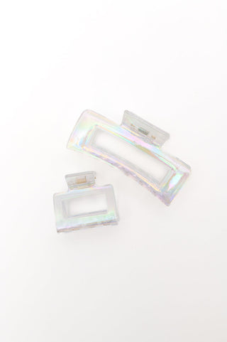 Iridescent Claw Clip 2 Pack-OS-[option4]-[option5]-[option6]-[option7]-[option8]-Womens-Clothing-Shop