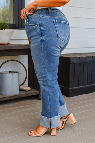 Jones High Rise Cuffed Straight Jeans-[option4]-[option5]-[option6]-[option7]-[option8]-Womens-Clothing-Shop