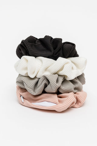 Just Between Us Hidden Pocket Scrunchie Set-OS-[option4]-[option5]-[option6]-[option7]-[option8]-Womens-Clothing-Shop