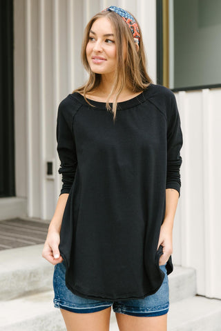 Just Like That Basic Top in Black-[option4]-[option5]-[option6]-[option7]-[option8]-Womens-Clothing-Shop