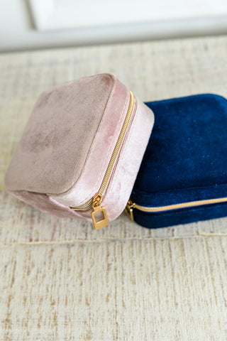 Kept and Carried Velvet Jewelry Box in Navy-NAVY-[option4]-[option5]-[option6]-[option7]-[option8]-Womens-Clothing-Shop