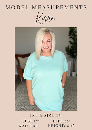 V-Neck Cuffed Sleeve Hi-Low Hem Top in Teal-[option4]-[option5]-[option6]-[option7]-[option8]-Womens-Clothing-Shop