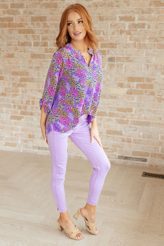 Lizzy Top in Lavender Ditsy Floral-[option4]-[option5]-[option6]-[option7]-[option8]-Womens-Clothing-Shop