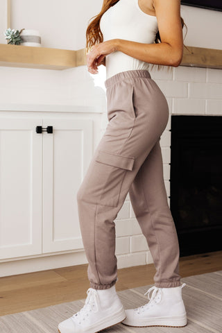 Lounge A Lot Cargo Sweatpants in Mocha-[option4]-[option5]-[option6]-[option7]-[option8]-Womens-Clothing-Shop