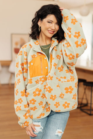 Love It Don't Leave It Floral Fleece Jacket-[option4]-[option5]-[option6]-[option7]-[option8]-Womens-Clothing-Shop