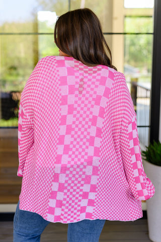 Keep On Driving Checkered Cardigan-[option4]-[option5]-[option6]-[option7]-[option8]-Womens-Clothing-Shop