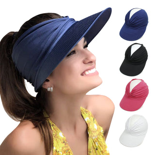 PREORDER: Ruched Visor in Assorted Colors-[option4]-[option5]-[option6]-[option7]-[option8]-Womens-Clothing-Shop