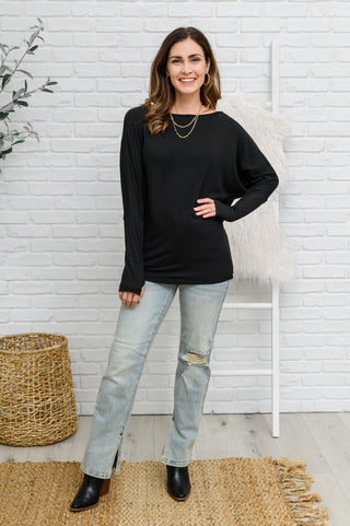 Olyvia Long Sleeve Top In Black-[option4]-[option5]-[option6]-[option7]-[option8]-Womens-Clothing-Shop