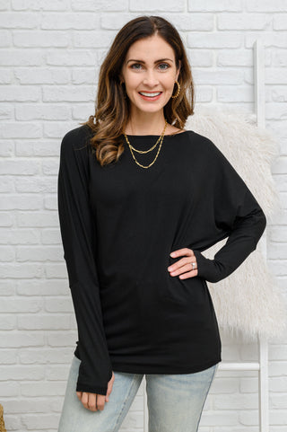 Olyvia Long Sleeve Top In Black-[option4]-[option5]-[option6]-[option7]-[option8]-Womens-Clothing-Shop