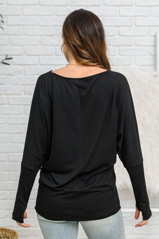 Olyvia Long Sleeve Top In Black-[option4]-[option5]-[option6]-[option7]-[option8]-Womens-Clothing-Shop