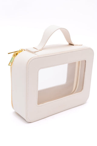 PU Leather Travel Cosmetic Case in Cream-OS-[option4]-[option5]-[option6]-[option7]-[option8]-Womens-Clothing-Shop