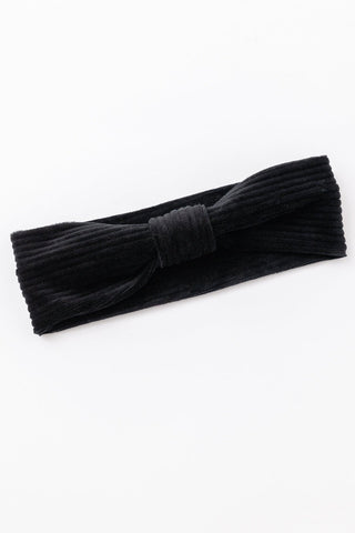 Perfect Plush Corduroy Headband In Black-OS-[option4]-[option5]-[option6]-[option7]-[option8]-Womens-Clothing-Shop