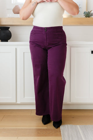 Petunia High Rise Wide Leg Jeans in Plum-[option4]-[option5]-[option6]-[option7]-[option8]-Womens-Clothing-Shop