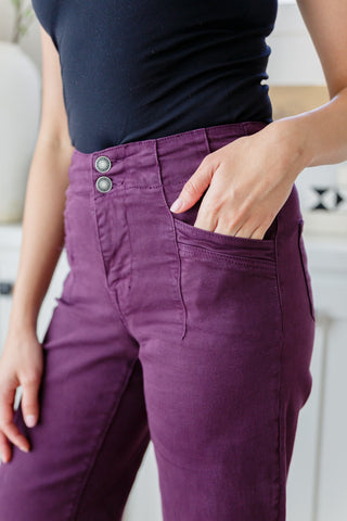 Petunia High Rise Wide Leg Jeans in Plum-[option4]-[option5]-[option6]-[option7]-[option8]-Womens-Clothing-Shop