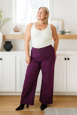 Petunia High Rise Wide Leg Jeans in Plum-[option4]-[option5]-[option6]-[option7]-[option8]-Womens-Clothing-Shop