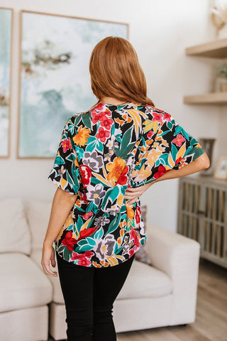 Pretty in Paradise Floral Blouse-[option4]-[option5]-[option6]-[option7]-[option8]-Womens-Clothing-Shop