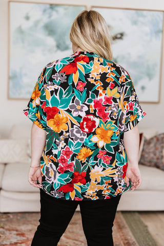 Pretty in Paradise Floral Blouse-[option4]-[option5]-[option6]-[option7]-[option8]-Womens-Clothing-Shop