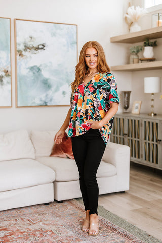 Pretty in Paradise Floral Blouse-[option4]-[option5]-[option6]-[option7]-[option8]-Womens-Clothing-Shop