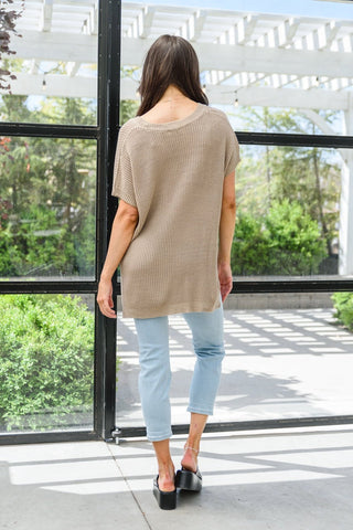 Pure Bliss Knit Top In Taupe-[option4]-[option5]-[option6]-[option7]-[option8]-Womens-Clothing-Shop