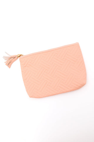 Quilted Travel Zip Pouch in Pink-OS-[option4]-[option5]-[option6]-[option7]-[option8]-Womens-Clothing-Shop