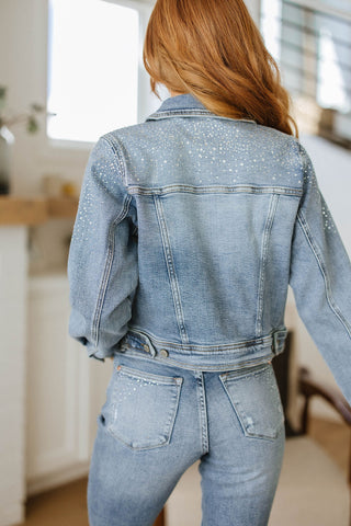 Reese Rhinestone Denim Jacket-[option4]-[option5]-[option6]-[option7]-[option8]-Womens-Clothing-Shop