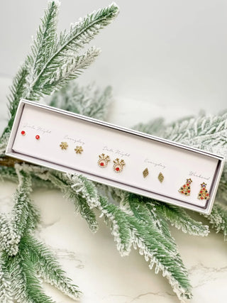 PREORDER: Holiday Box Earring Set-One Size-[option4]-[option5]-[option6]-[option7]-[option8]-Womens-Clothing-Shop