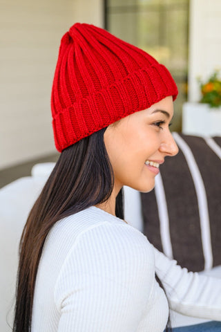 Rib Knit Beanie With Detachable Pom Pom In Wine-WINE-[option4]-[option5]-[option6]-[option7]-[option8]-Womens-Clothing-Shop