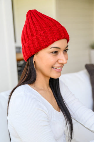 Rib Knit Beanie With Detachable Pom Pom In Wine-WINE-[option4]-[option5]-[option6]-[option7]-[option8]-Womens-Clothing-Shop