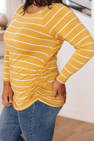 Sailing Stripes Top in Yellow-[option4]-[option5]-[option6]-[option7]-[option8]-Womens-Clothing-Shop