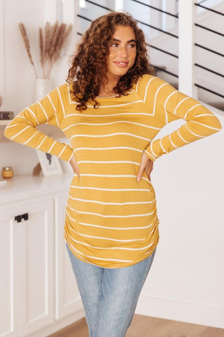 Sailing Stripes Top in Yellow-[option4]-[option5]-[option6]-[option7]-[option8]-Womens-Clothing-Shop